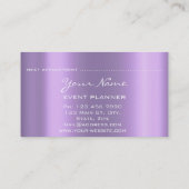 Rose Gold Event Planner WEDING MAKEUP Terminkarte (Rückseite)