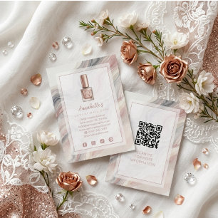 Rose Gold Exquisite Glam Nails Visitenkarte TMF26