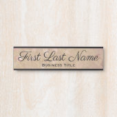 Rose Gold Extravagante Bürotür Signieren Elegant E Türschild (Vorderseite )