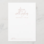 Rose Gold Extravagante Script Hochzeit wünscht sic Hinweiskarte (Vorderseite)