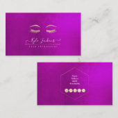 ROSE GOLD EYE LASHT IRIDESCENT MAGENTA VISITENKARTE (Vorne/Hinten)