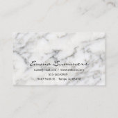 Rose Gold Eyebrow Eyelash Marmor Makeup Augen Visitenkarte (Rückseite)