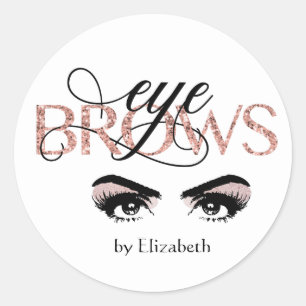 Rose Gold Eyebrow Tinting MicroBlading Threading Runder Aufkleber