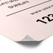 Rose Gold Eyelash Beauty Salon Öffnungszeiten Poster (Ecke)