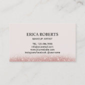 Rose Gold Eyelash Erweiterungen Schöne Salon Loyal Treuekarte (Rückseite)