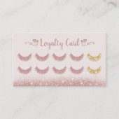 Rose Gold Eyelash Erweiterungen Schöne Salon Loyal Treuekarte (Vorderseite)