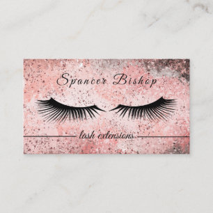 Rose Gold Eyelash-Erweiterungen Visitenkarte