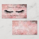 Rose Gold Eyelash-Erweiterungen Visitenkarte (Vorne/Hinten)
