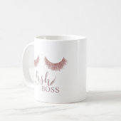 Rose Gold Eyelash Extensions Lash Boss Beauty Kaffeetasse (Vorderseite Links)