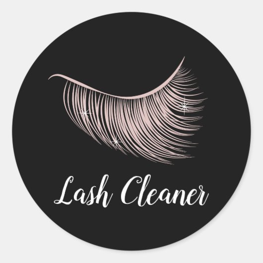 Rose Gold Eyelash Extensions Lash Cleaner Runder Aufkleber (Vorderseite)