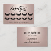 Rose Gold Eyelash Extensions Lashes Salon  Treuekarte (Vorne/Hinten)