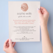 Rose Gold EyeLash Extensions und False Lash Girl Flyer (Hand)