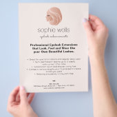 Rose Gold EyeLash Extensions und False Lash Girl Flyer (Hand)