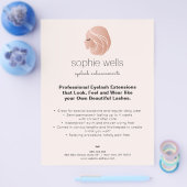 Rose Gold EyeLash Extensions und False Lash Girl Flyer (Einzeln)