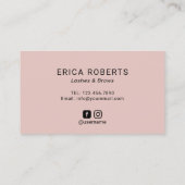 Rose Gold Eyelash Makeup Artist Blush Pink Loyalit Treuekarte (Rückseite)