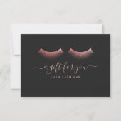Rose Gold Eyelashes | Geschenkgutschein (Vorderseite)