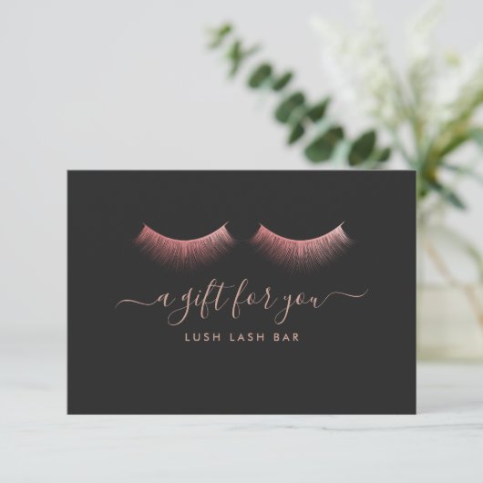 Rose Gold Eyelashes | Geschenkgutschein (Stehend Vorderseite)