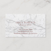 Rose Gold Eyelashes & Lips Visitenkarte (Rückseite)