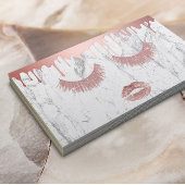 Rose Gold Eyelashes & Lips Visitenkarte