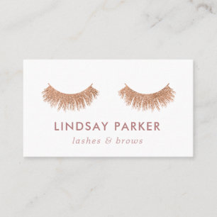 Rose Gold Eyelashes Makeup Artist Business Card Visitenkarte