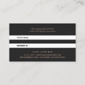 Rose Gold Eyelashes Referenzkarte Empfehlungskarte (Rückseite)