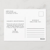 Rose Gold Eyelashes Salon Postkarte (Rückseite)