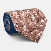 Rose Gold Fading Wasserfall Ombre Glitzer sehen Ne Krawatte (Gerollt)