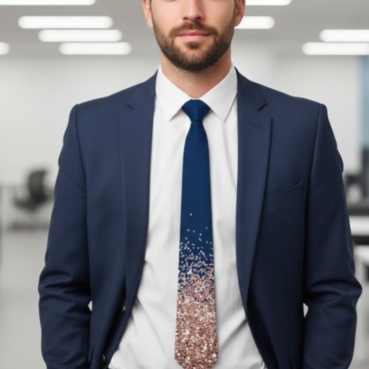 Rose Gold Fading Wasserfall Ombre Glitzer sehen Ne Krawatte