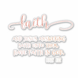 Rose Gold Faith mit KJV Bible Verse Aufkleber