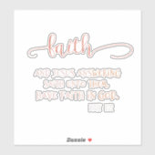 Rose Gold Faith mit KJV Bible Verse Aufkleber (Blatt)