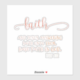 Rose Gold Faith mit KJV Bible Verse Aufkleber