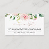 Rose Gold Fall Blume Hochzeit wünschen gut Begleitkarte (Vorderseite)