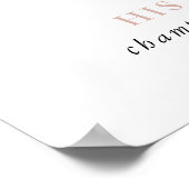 Rose Gold Fall Blume Hochzeitmenü Bar Poster (Ecke)