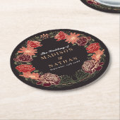 Rose Gold Fantasy Bezaubernde Hochzeit Runder Pappuntersetzer (Angewinkelt)