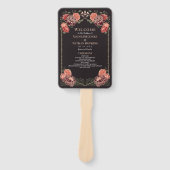 Rose Gold Fantasy Enchanted Garden Wedding Program Fächer (Vorderseite)