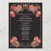 Rose Gold Fantasy Enchanted Garden Wedding Program Programm (Rückseite)