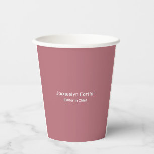 Rose Gold Farbe Schlicht Elegant Modernes Minimali Pappbecher