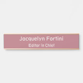 Rose Gold Farbe Schlicht Elegant Modernes Minimali Türschild (Vorderseite )