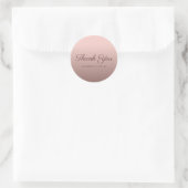 Rose Gold Farbe Vielen Dank für die Vorlage des Mo Runder Aufkleber (Tasche)