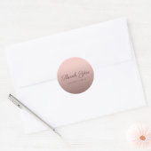 Rose Gold Farbe Vielen Dank für die Vorlage des Mo Runder Aufkleber (Umschlag)