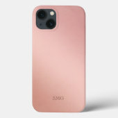 Rose Gold farbig | Benutzerdefinierte Initialen Case-Mate iPhone Hülle (Rückseite)