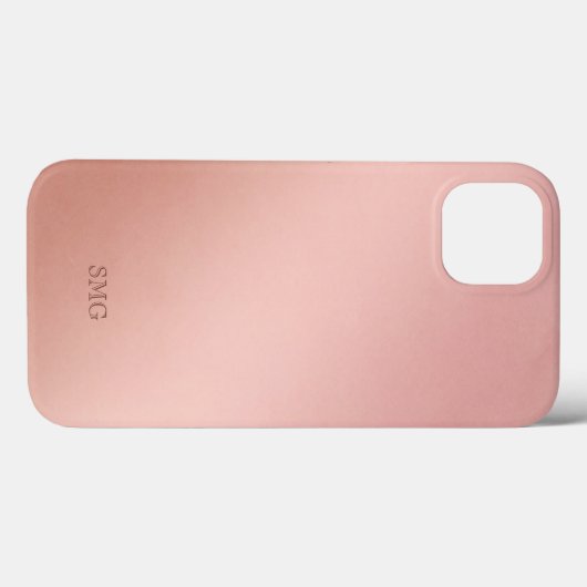 Rose Gold farbig | Benutzerdefinierte Initialen Case-Mate iPhone Hülle (Rückseite (Horizontal))