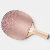 Rose-gold Faux Glitter & Metallic Texture Tischtennis Schläger (Seitenansicht)