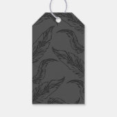 Rose Gold Feather Elegante Hochzeit Geschenkanhänger (Rückseite)