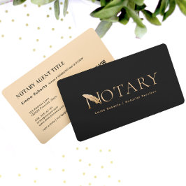 Rose Gold Feather Pen Logo N Notar QR Code Visitenkarte