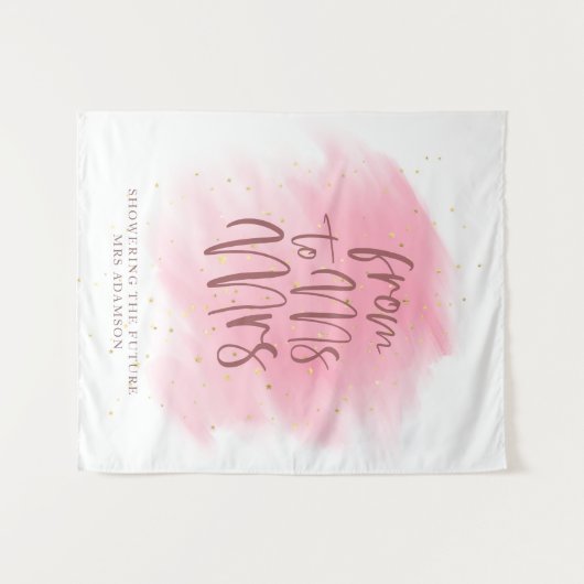 Rose Gold feiert Frau Brautparty Backdrop Wandteppich (Vorderseite (Horizontal))