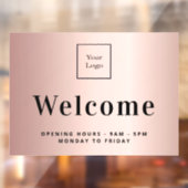 Rose Gold Firmenlogo Fensteraufkleber (Blatt 2)