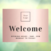 Rose Gold Firmenlogo Fensteraufkleber (Blatt 3)