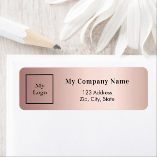 Rose Gold-Firmenlogo Rücksendeadresse