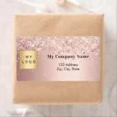 Rose Gold Firmenlogo Rücksendeadresse Versand (Insitu)